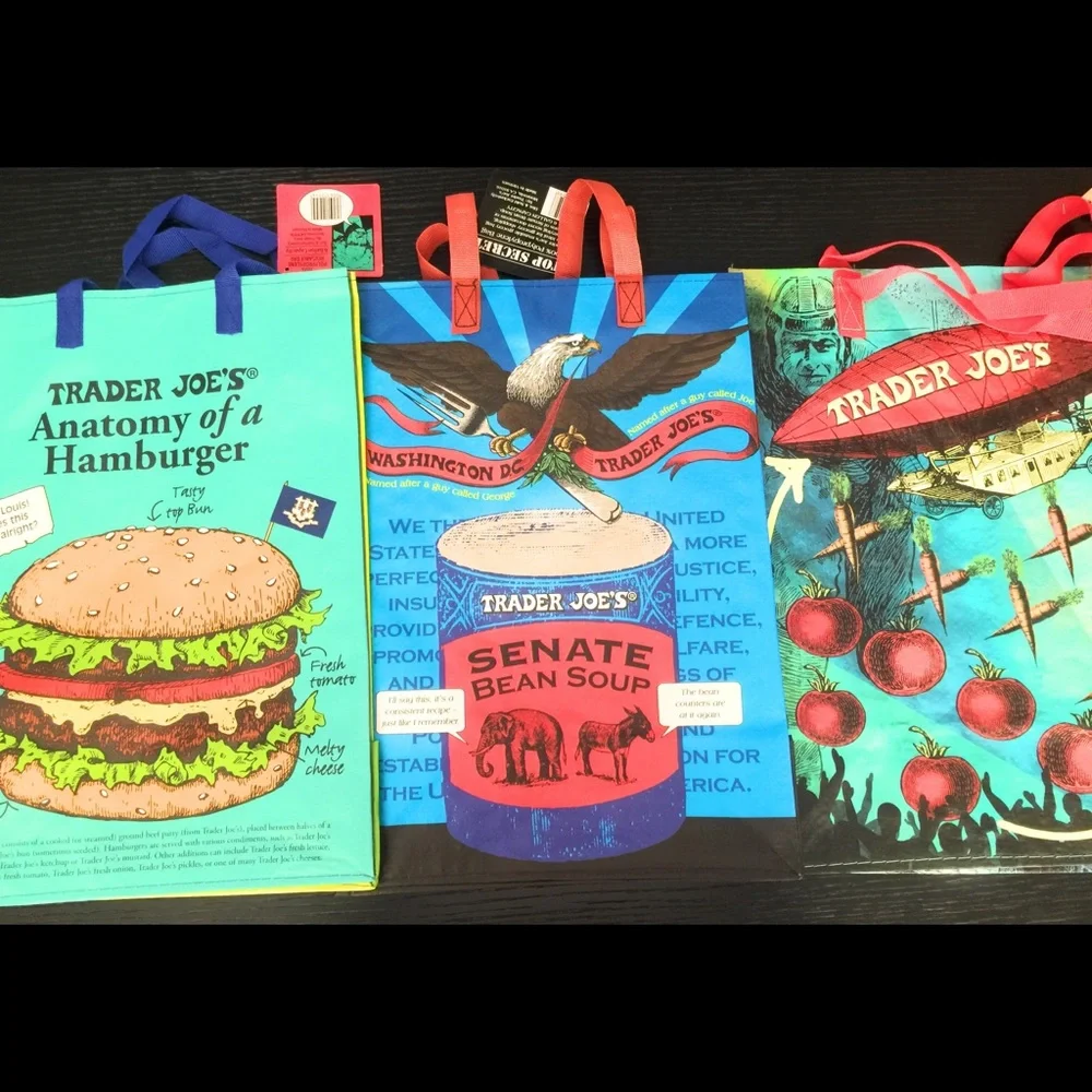 9 NWT Random Trader Joe's Regional Shopping Gift bags/Totes “Reduced to Sale” - Picture 4 of 16